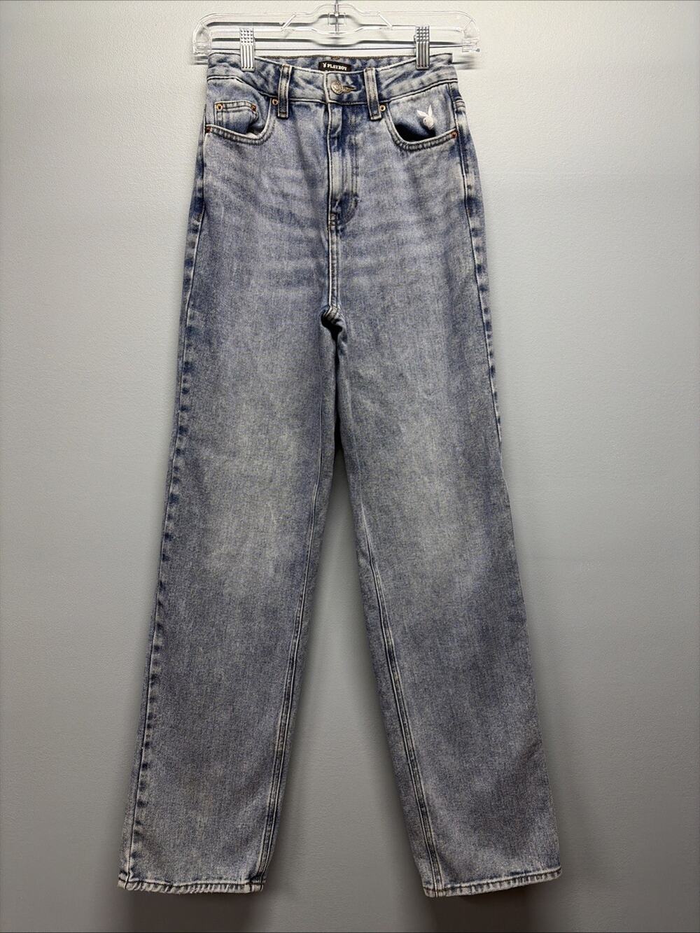 Playboy Pacsun Distressed Straight Leg Rainbow Pocket Jeans WOMENS SIZE 25